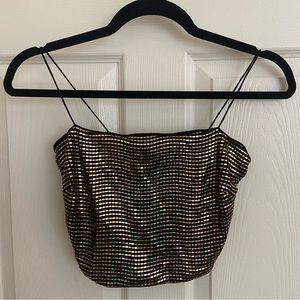 Sparkly Sequins Crop Top
